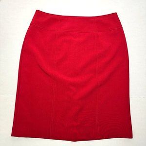 Worthington | Red Straight A-Line Skirt w/ Polyester Lining | Size 8